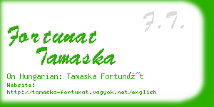 fortunat tamaska business card